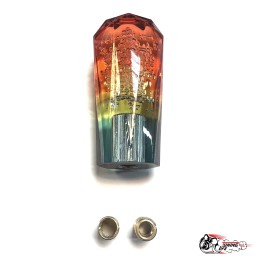 Насадка на ручку КПП дрифтовая 10см 3 цвета кристалл (оранжевый желтый темно-зеленый)