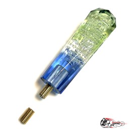Насадка на ручку КПП дрифтовая 15см 3 цвета кристалл (зеленый белый синий)