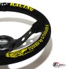 Руль THRASH RACING замша вынос желтые буквы