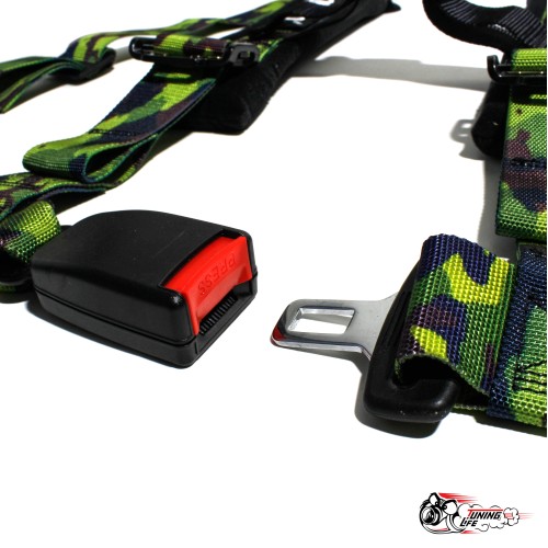 Ремни Sparco камуфляж с мягкой вставкой 4 точки Станадрт застежка