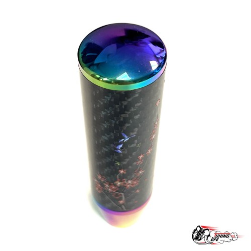 Насадка на ручку КПП мейхуа на фоне карбон НЕО ХРОМ 13см