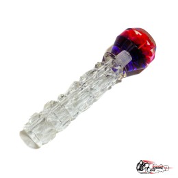 насадка на ручку КПП "розочка" синий фон длинная прозрачная