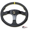 Руль OMP Targa кожа желтая полоска
