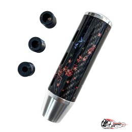 Насадка на ручку КПП мейхуа на фоне карбон серая 13см