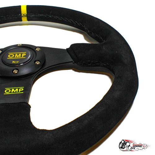 Руль OMP Targa замша желтая полоска