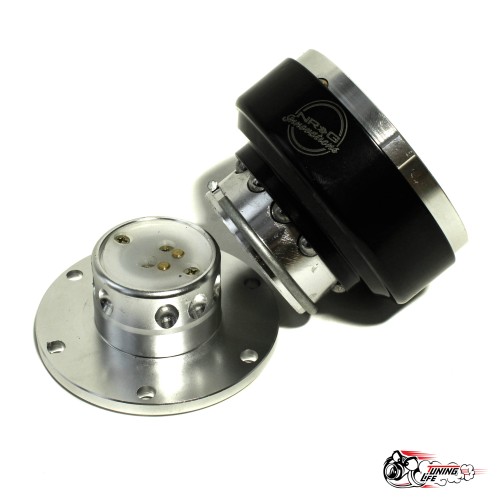 Переходник под руль NRG со звуком (быстросъем) Серебро