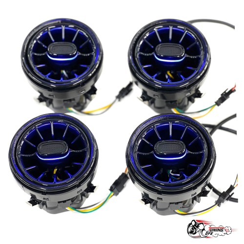 Воздуховоды AMG Гранта регулируемые Серые 4 шт, 8 цветов, 2 варианта управления, Пульт и Приложение