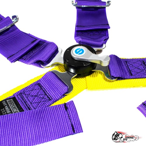 Ремни Sparco ФИОЛЕТОВЫЕ 4 точки (быстросъем)