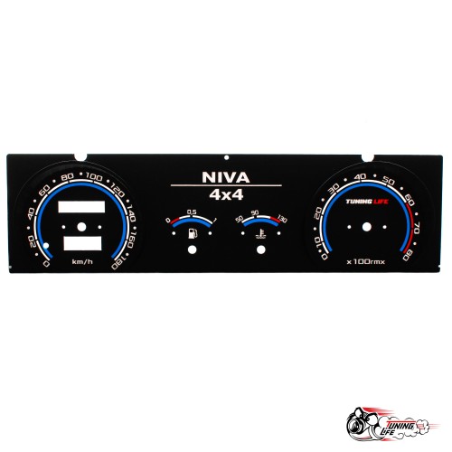 Шкала Нива приборка с.о. в стиле Приора 2 (синяя)