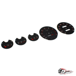 Шкала 2106 под стандартные датчики КАРБ в стиле Веста (красная)