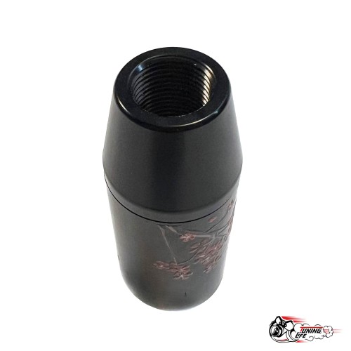 Насадка на ручку КПП мейхуа на фоне карбон черная 8,5см