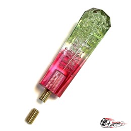 Насадка на ручку КПП дрифтовая 15см 3 цвета кристалл (зеленый белый красный)