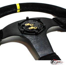 Руль OMP Targa замша желтая полоска