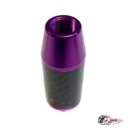 Насадка на ручку КПП мейхуа на фоне карбон фиолетовая 8,5см