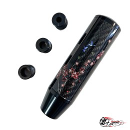 Насадка на ручку КПП мейхуа на фоне карбон черная 13см