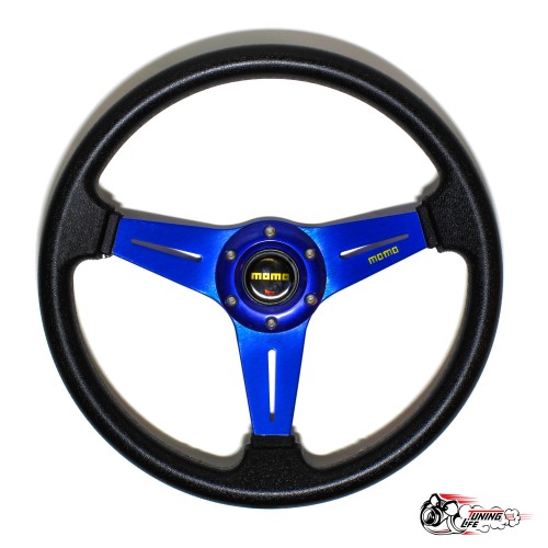 Руль МОМО без вылета синий(бюджет)