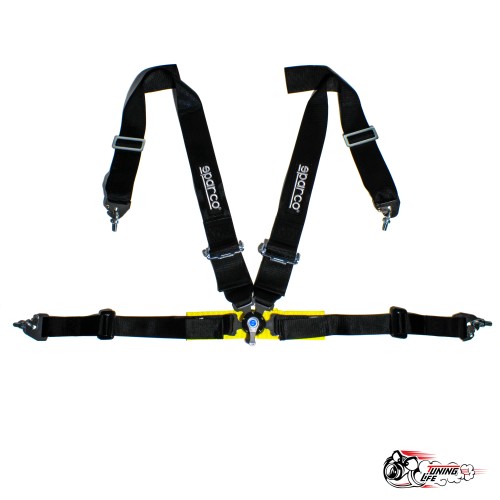 Ремни Sparco ЧЕРНЫЕ 4 точки (быстросъем)