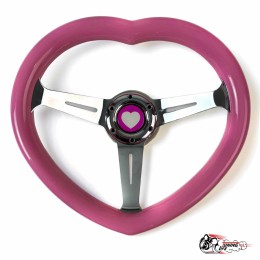 Руль сердце розовый