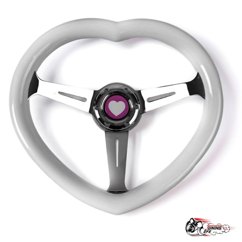Руль сердце белый