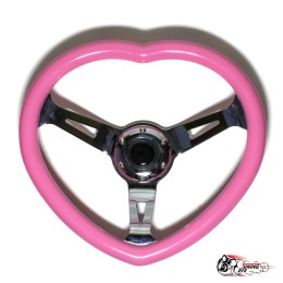 Руль сердце розовый