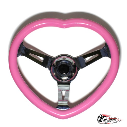Руль сердце розовый