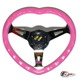 Руль сердце розовый