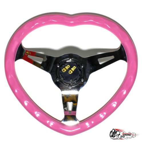 Руль сердце розовый
