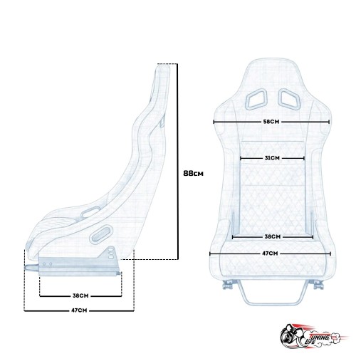 Ковш Recaro style фиолетовый