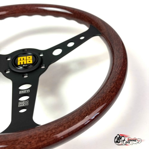 Спортивный руль MOMO Indy Black Wood (тёмное дерево)
