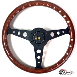 Спортивный руль MOMO Indy Black Wood (черные спицы)