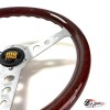 Спортивный руль MOMO Indy Black Wood (серые спицы)