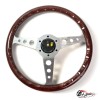 Спортивный руль MOMO Indy Black Wood (серые спицы)