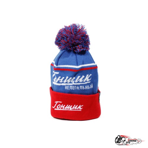 Шапка Гонщик (красно-синяя)