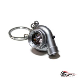 Брелок турбинка со звуком и фонариком серая