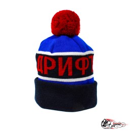 шапка "дрифт" красно-синяя
