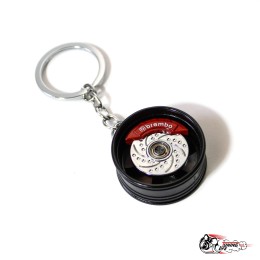 Брелок колесный диск ТЕ 37 с тормозами брембо черный