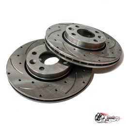 Диски тормозные АТС-SPORT ВЕСТА Х-РЕЙ передние перфорация, канавки