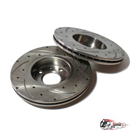 Диски тормозные АТС-SPORT ВЕСТА Х-РЕЙ передние перфорация, канавки