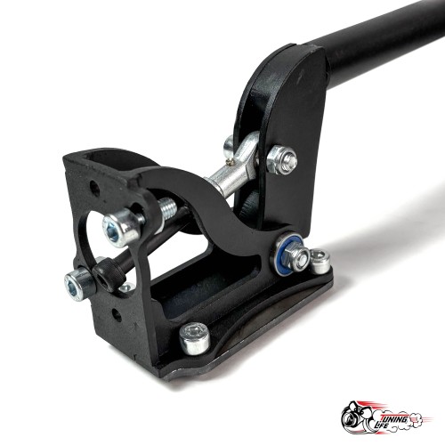 Гидроручник 332 горизонтальный, черный алюминий (съемная рукоять)