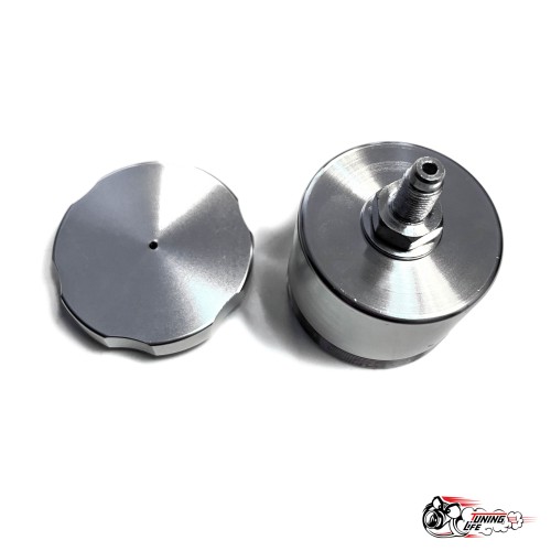 Бачок для тормозной жидкости алюминиевый Серебро