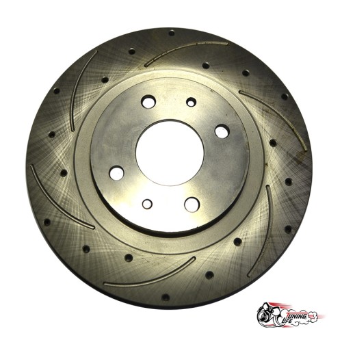 Диски тормозные АТС-SPORT 2108-05 13" не вентилируемые перфорация, канавки